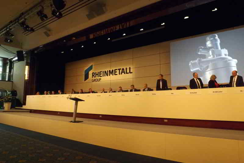 Die Hauptversammlung der Düsseldorfer Rheinmetall AG in Berlin am 9. Mai 2017