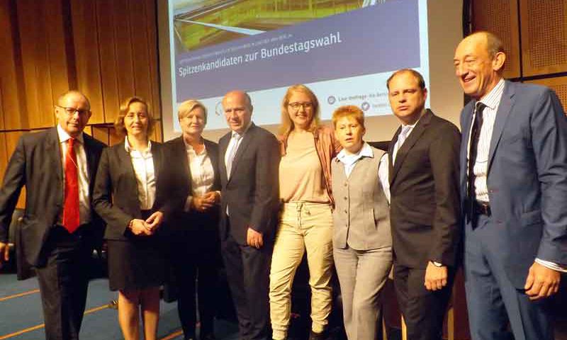 Auf Einladung der Berliner IHK und des VBKI kamen am 6. September die Berliner Spitzenkandidaten der Parteien zu Elefantenrunde ins Ludwig-Erhard-Haus.